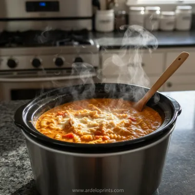 Crock Pot Chicken Parmesan Soup Recipe - cooking process