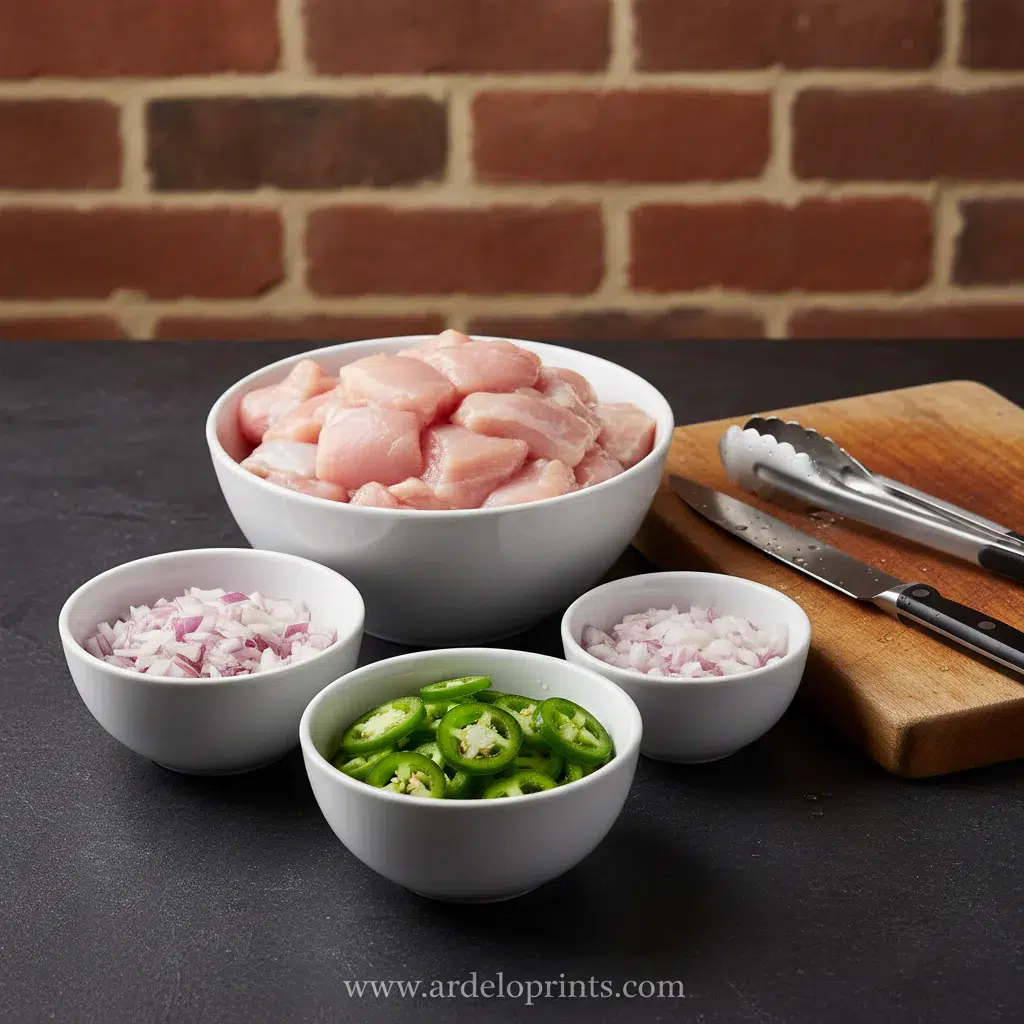 Jalapeno Chicken: Spicy Weeknight Meal - ingredients preparation