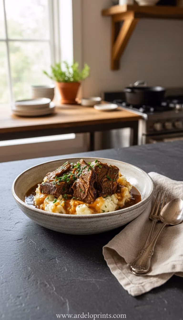 Slow Cooker Beef Manhattan: Comfort Food - final presentation