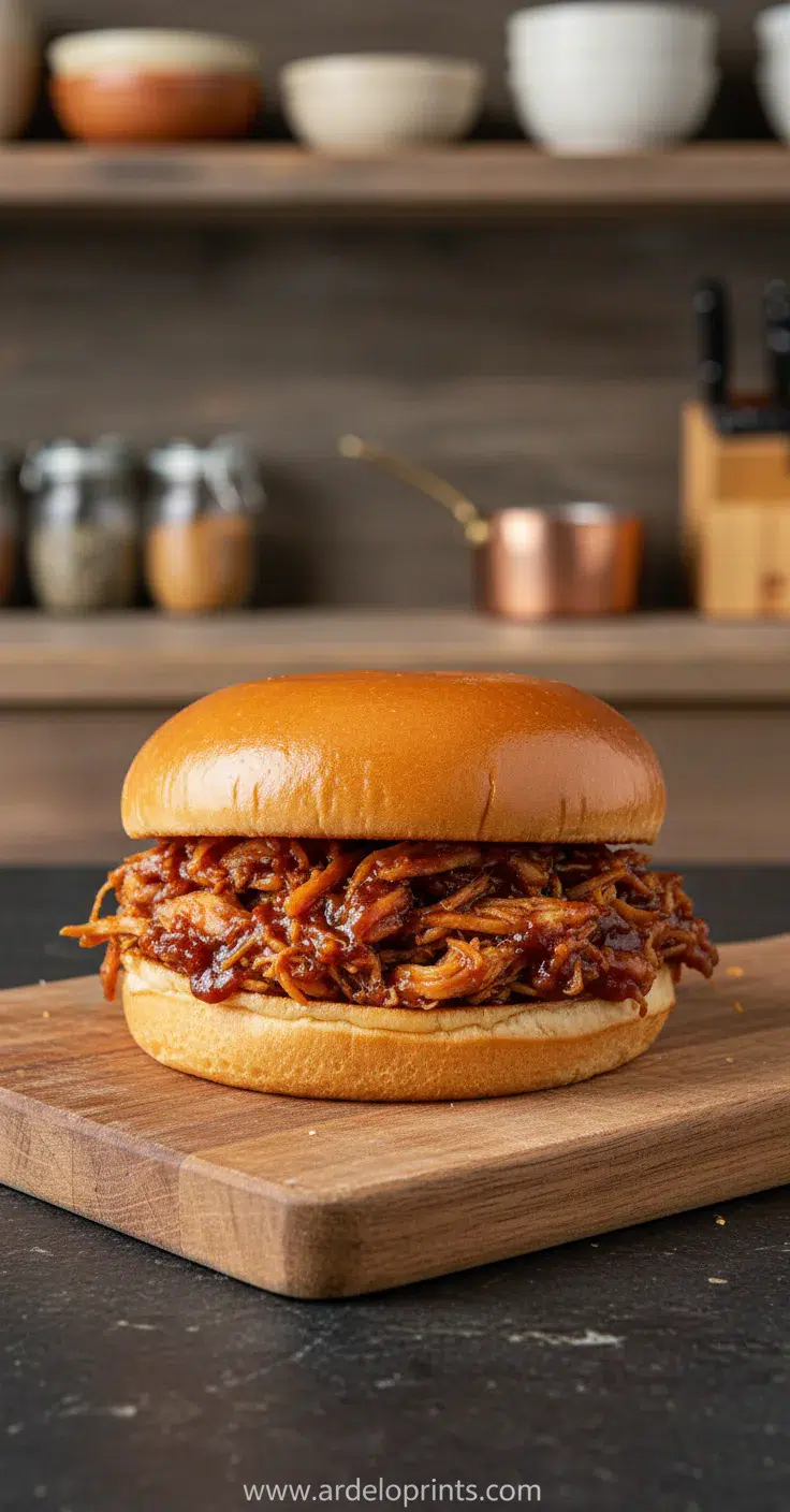 Crockpot BBQ Chicken: Easy Pulled Recipe - final presentation