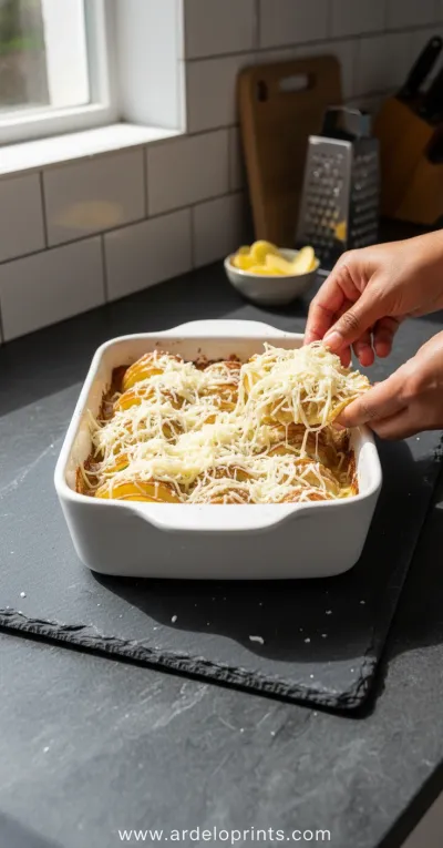Easy Cheesy Scalloped Potatoes Recipe - cooking process