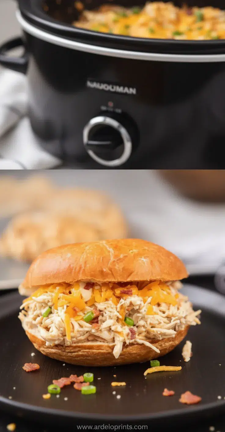 Slow Cooker Crack Chicken: Easy Dinner - final presentation