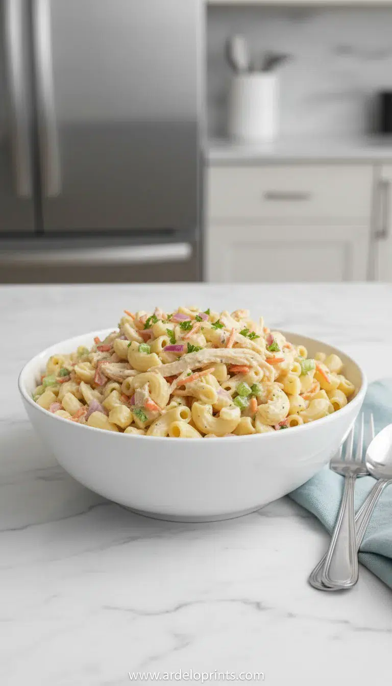 Chicken Pasta Salad Recipe: Creamy & Delicious - final presentation