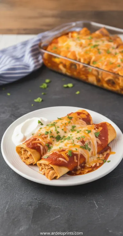 Chicken Enchiladas: The BEST Recipe - ready to serve