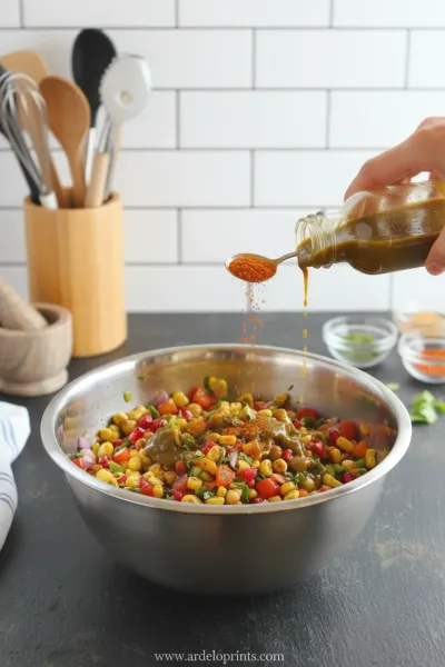 Vegetable Chaat Salad: Fresh Indian Recipe - cooking process