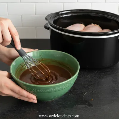 Crock Pot Chicken: Easy & Flavorful Recipe - cooking process