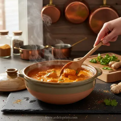 Crockpot Butter Chicken: Cozy Fall Dinner - cooking process