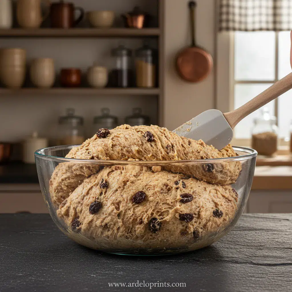 No-Knead Cinnamon Raisin Bread: Easy Homemade - cooking process