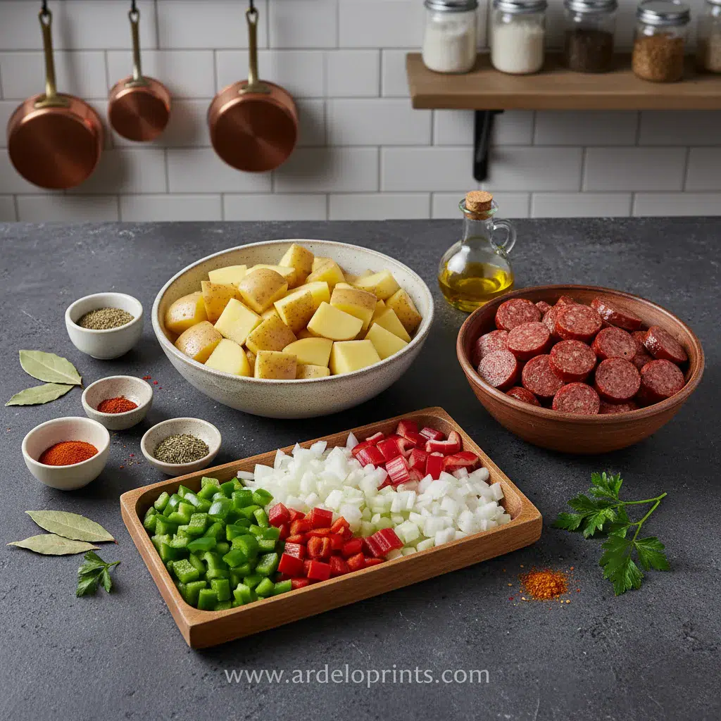 Slow Cooker Cajun Potato Soup: Easy Recipe - ingredients preparation