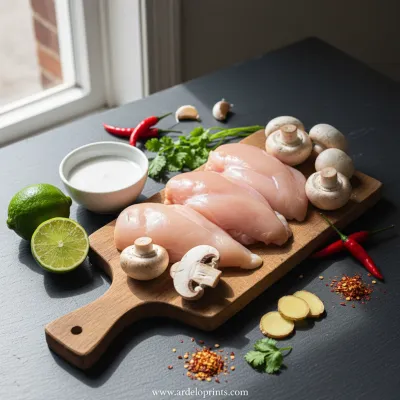 Crockpot Thai Coconut Chicken Soup: Easy Recipe - ingredients preparation