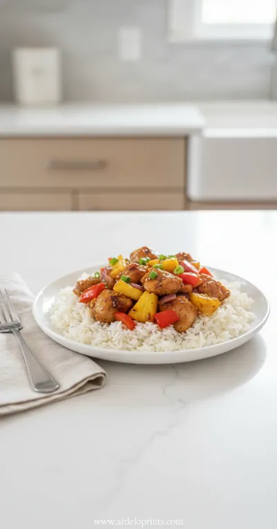 Hawaiian Chicken Sheet Pan Recipe - ready to serve