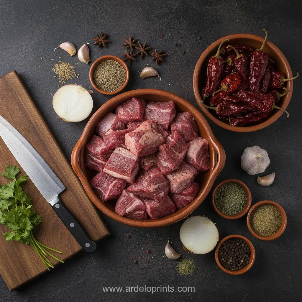 Birria Tacos: Easy & Flavorful Recipe - ingredients preparation