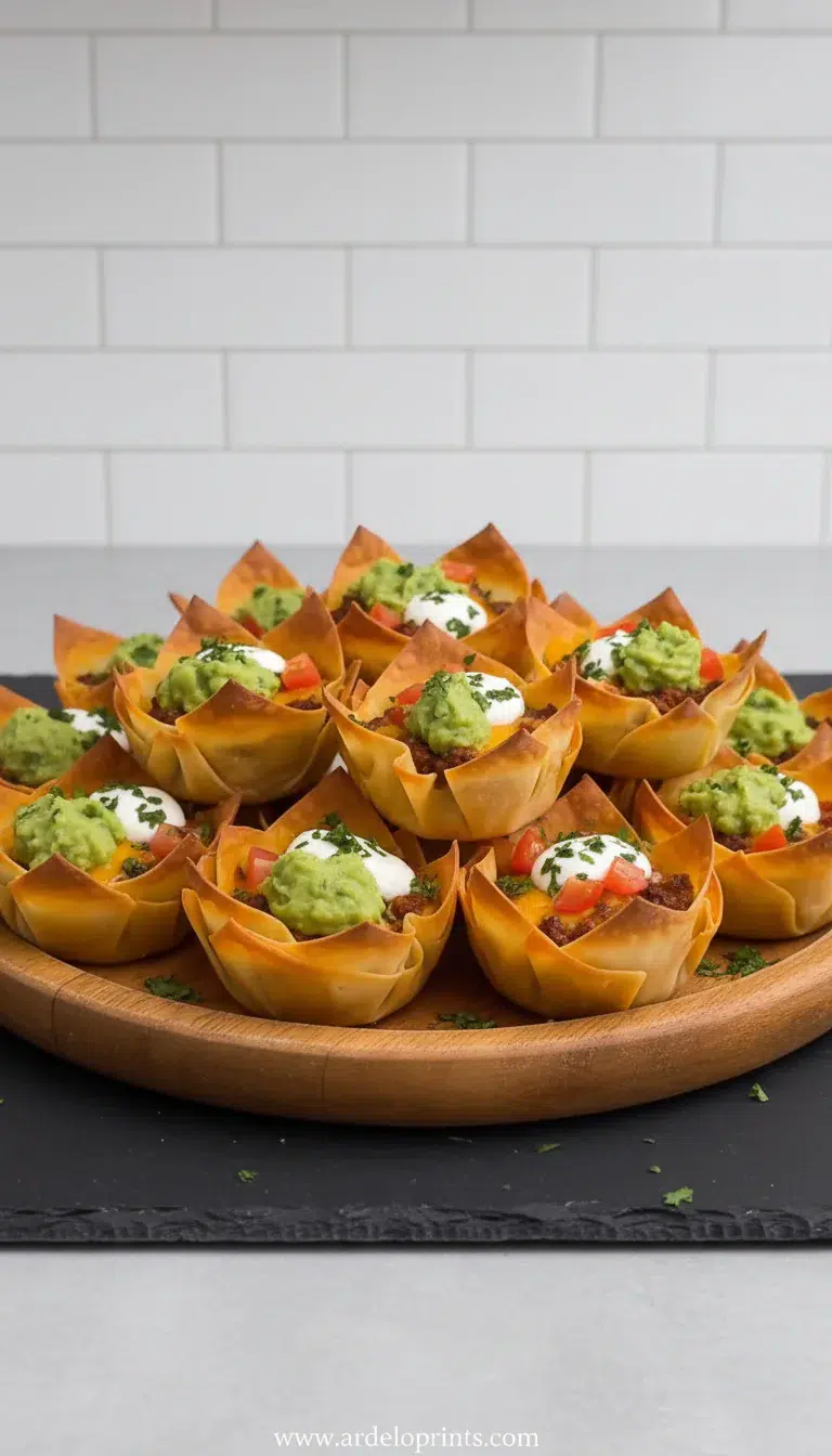 Easy Taco Cups: Super Bowl Appetizer Idea - final presentation
