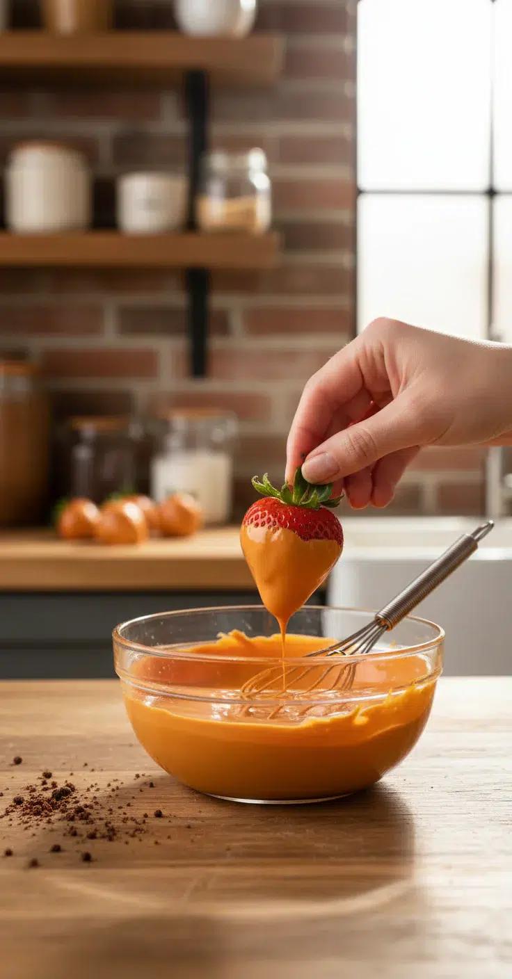 Pumpkin Patch Strawberries: Fall Treat - cooking process