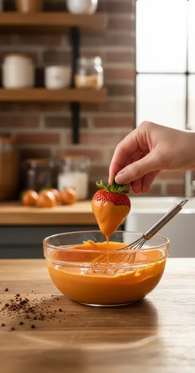 Pumpkin Patch Strawberries: Fall Treat - cooking process