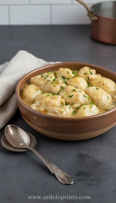 Easy Slow Cooker Chicken Dumplings Recipe - ready to serve