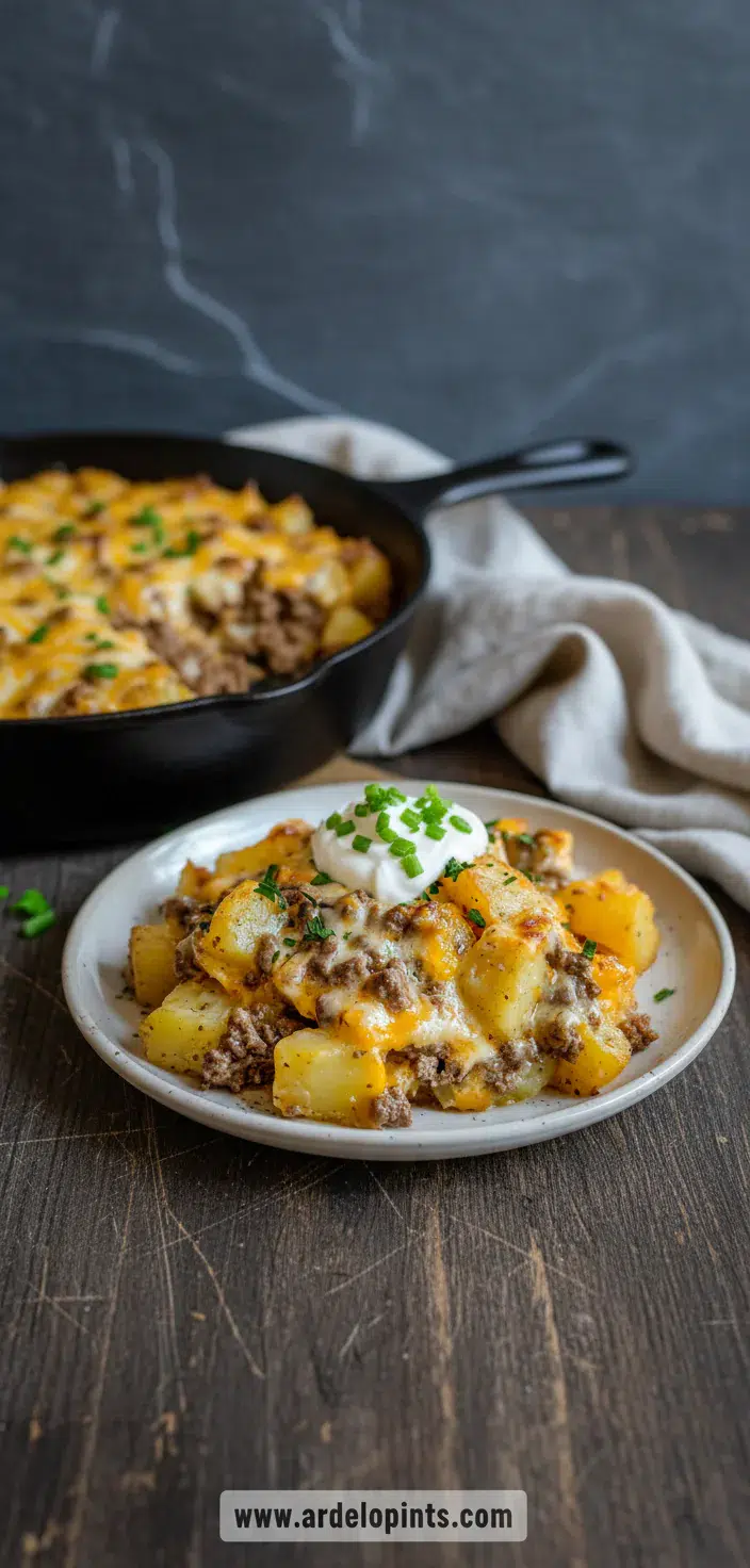 Slow Cooker Cowboy Potato Casserole Recipe - final presentation