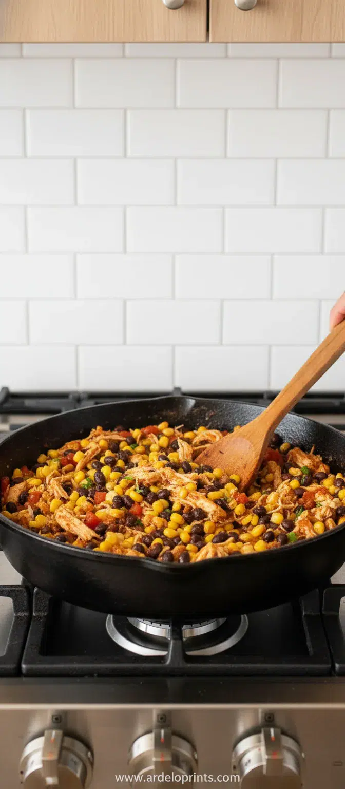 Southwest Chicken Casserole: Easy Recipe - cooking process