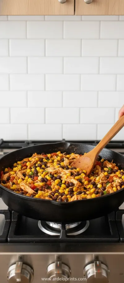 Southwest Chicken Casserole: Easy Recipe - cooking process