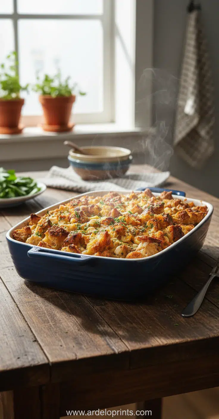 Chicken and Stuffing Casserole: Easy Recipe - final presentation