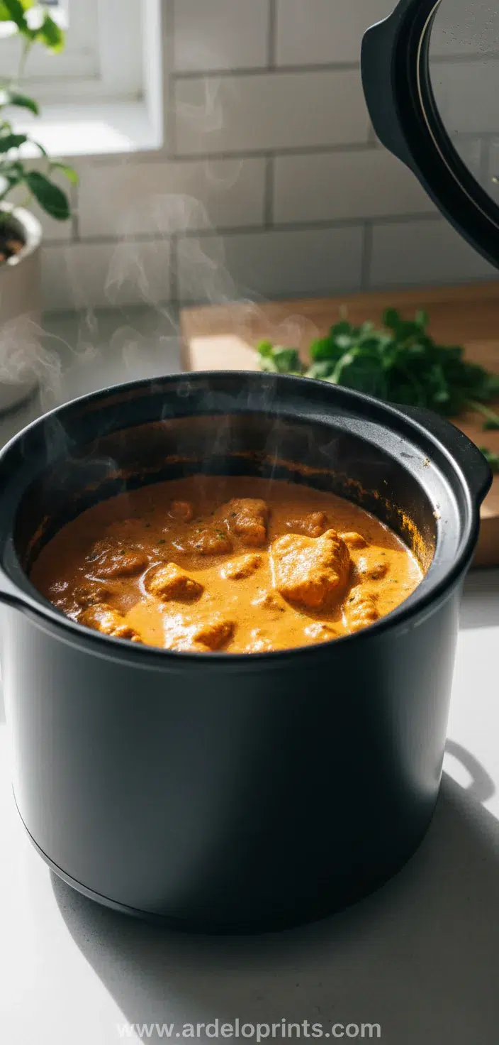 Crockpot Butter Chicken Recipe - cooking process