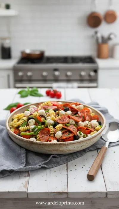 Crowd-Pleasing Potluck Pasta Salad - ready to serve