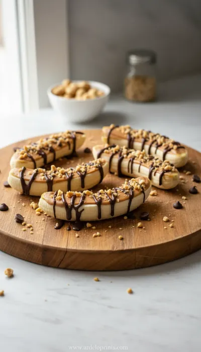 Low Calorie Frozen Banana Snickers: Guilt-Free Treat - ready to serve
