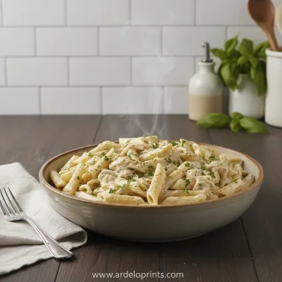 Slow Cooker Olive Garden Chicken Pasta Recipe - ready to serve