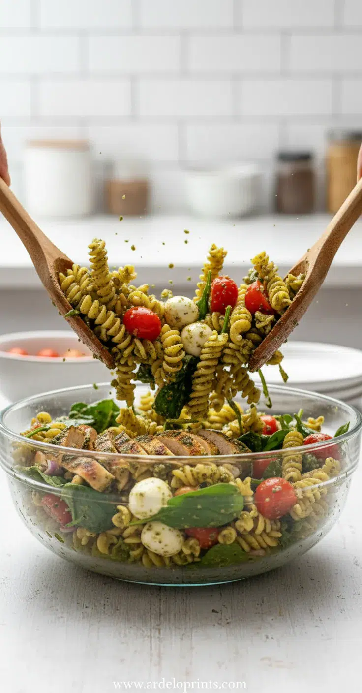 Chicken Pesto Pasta Salad: Easy & Fresh - cooking process