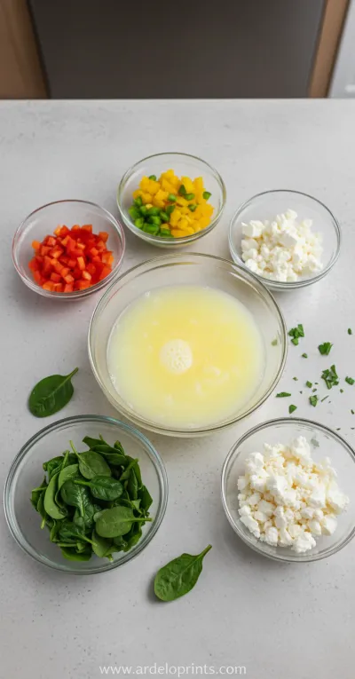 High-Protein Egg White Bites Recipe - ingredients preparation