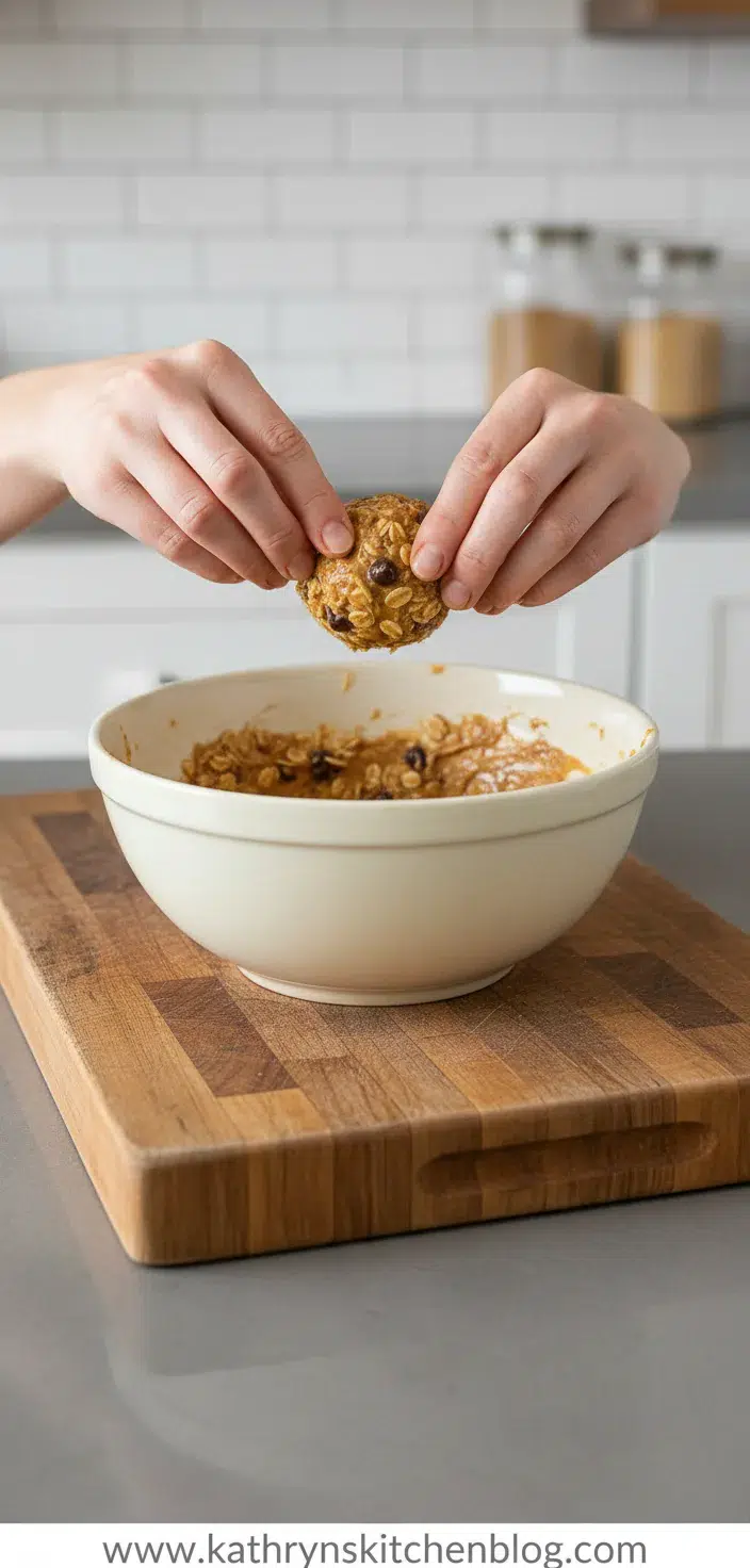 Oatmeal Peanut Butter Energy Bites - cooking process