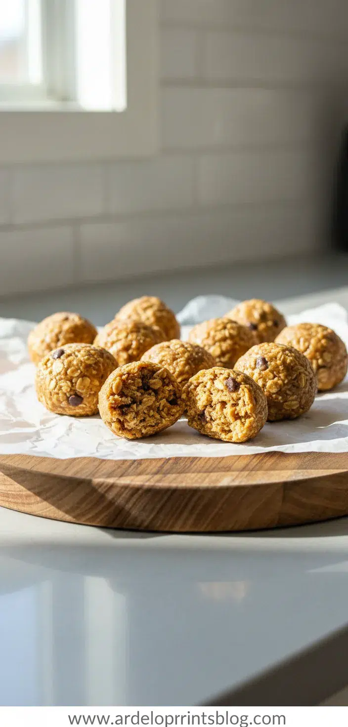 Oatmeal Peanut Butter Energy Bites - final presentation