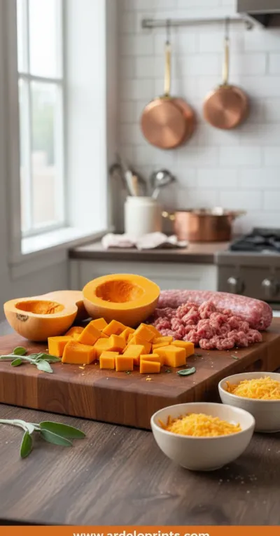 Creamy Cheesy Broccoli and Rice Casserole - ingredients preparation