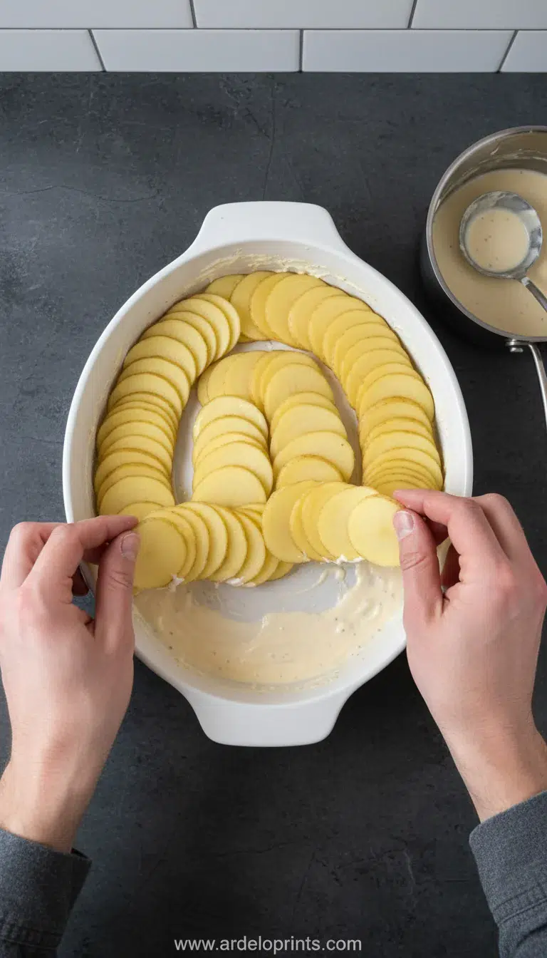 Dauphinoise Potatoes: Creamy Recipe - cooking process