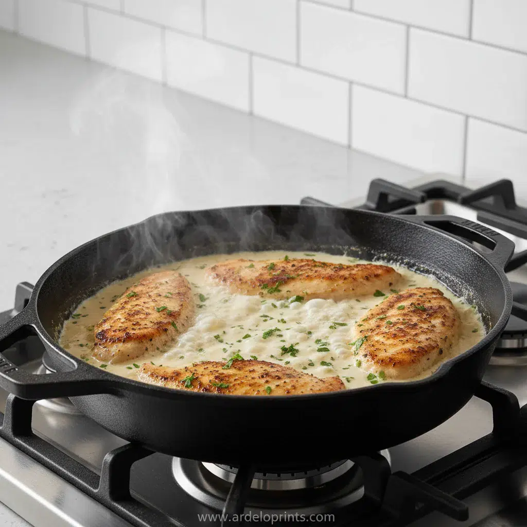 Cream Cheese Chicken Recipe: Easy & Delicious - cooking process