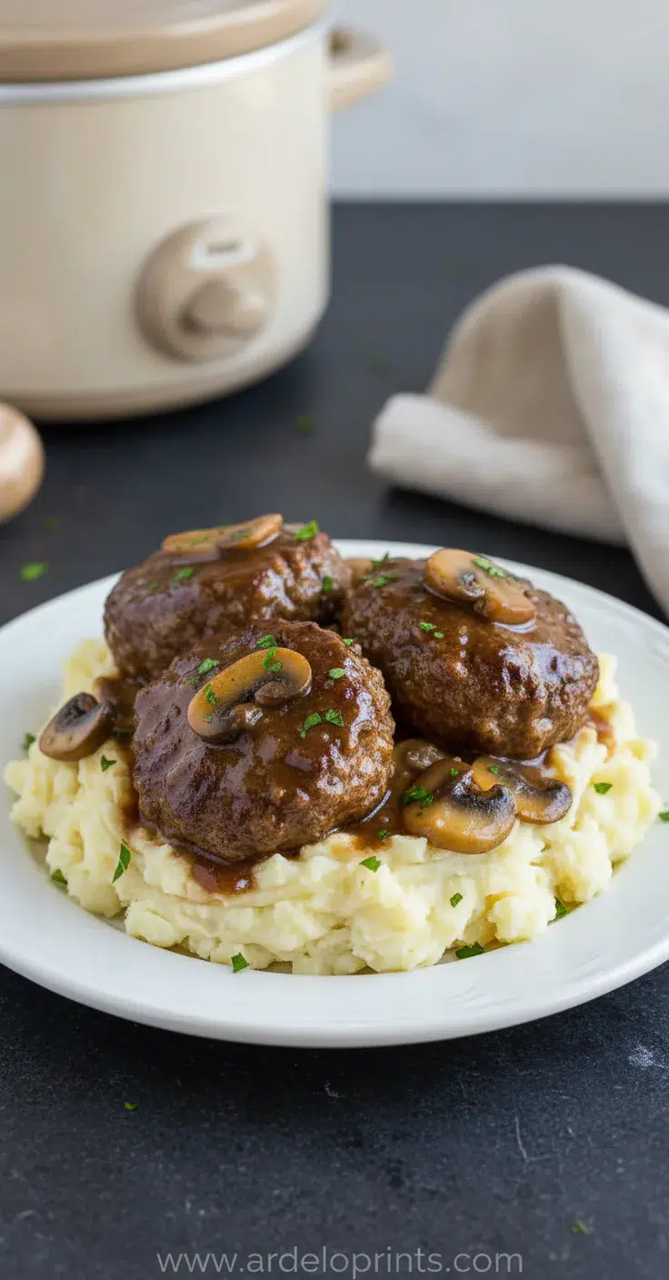 Slow Cooker Salisbury Steak: Easy Dinner Recipe - final presentation