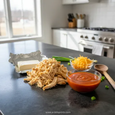 Crockpot Buffalo Chicken Dip: Easy Recipe - ingredients preparation