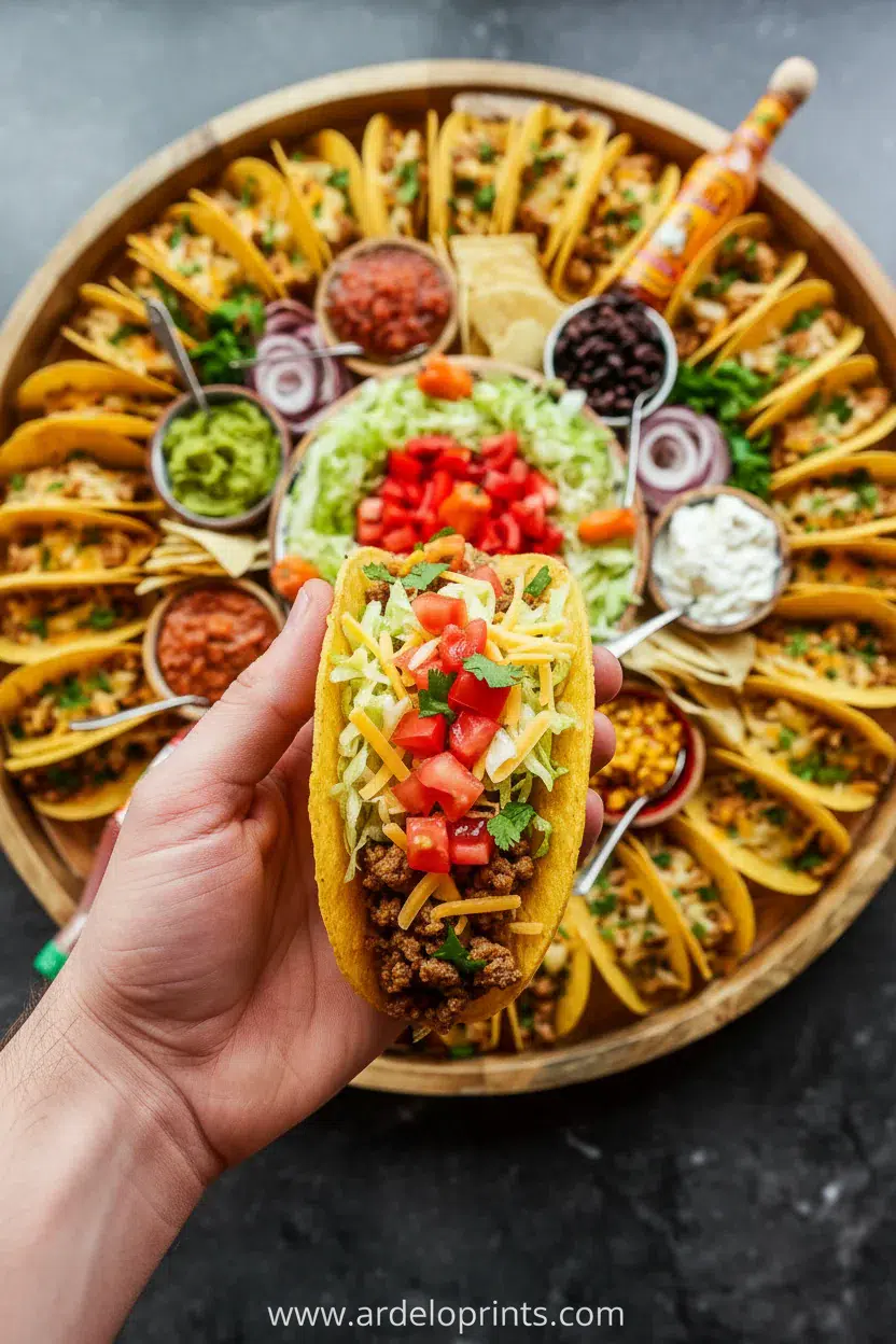 Easy Taco Recipe: The Dinner Board - final presentation