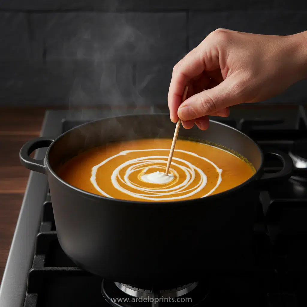 Spiders Web Soup with Mummy Toasties Recipe - cooking process