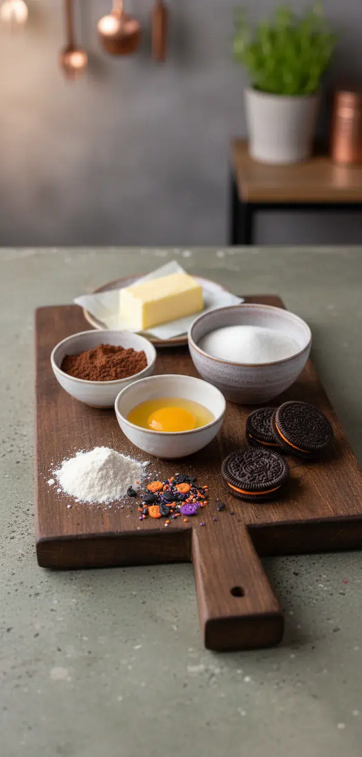 Halloween Oreo Brownies: The Best Recipe! - ingredients preparation