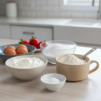 Delightful Sugar Free Yogurt Cake - ingredients preparation