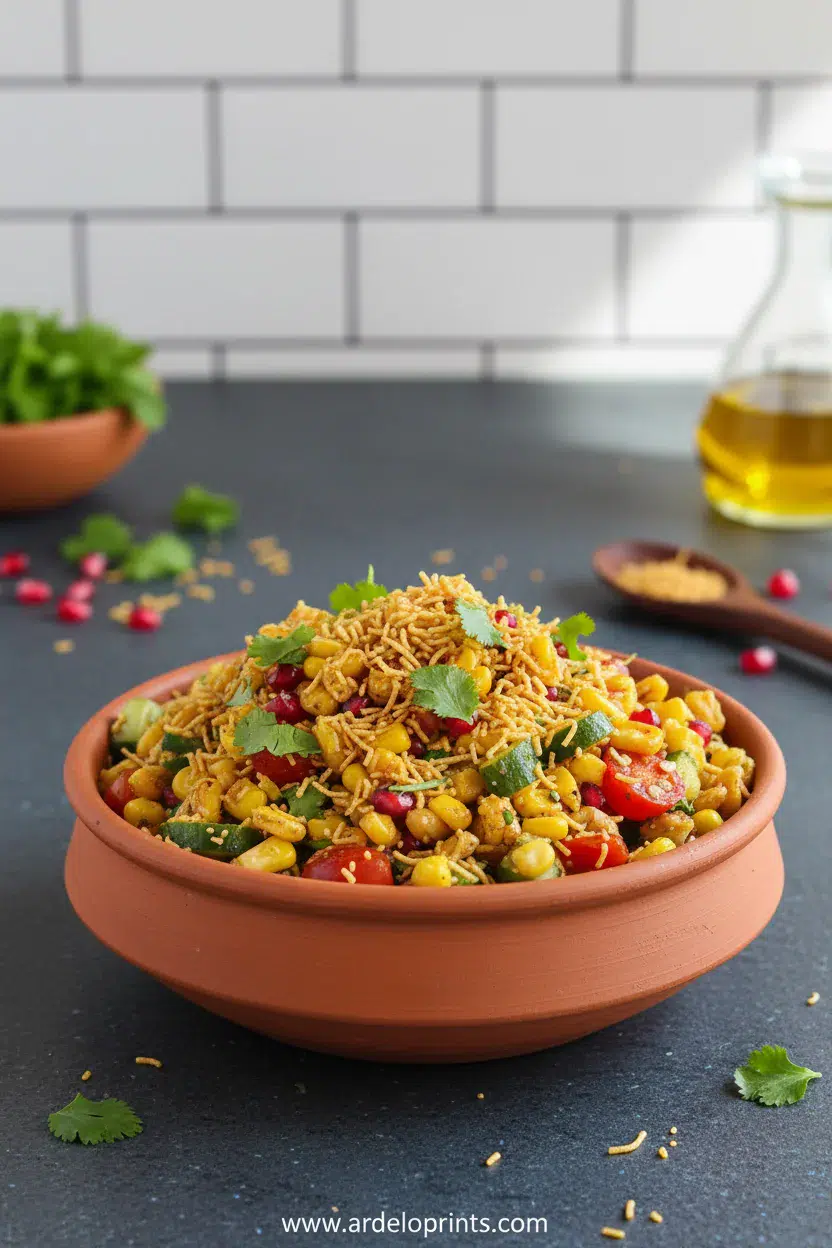 Vegetable Chaat Salad: Fresh Indian Recipe - final presentation