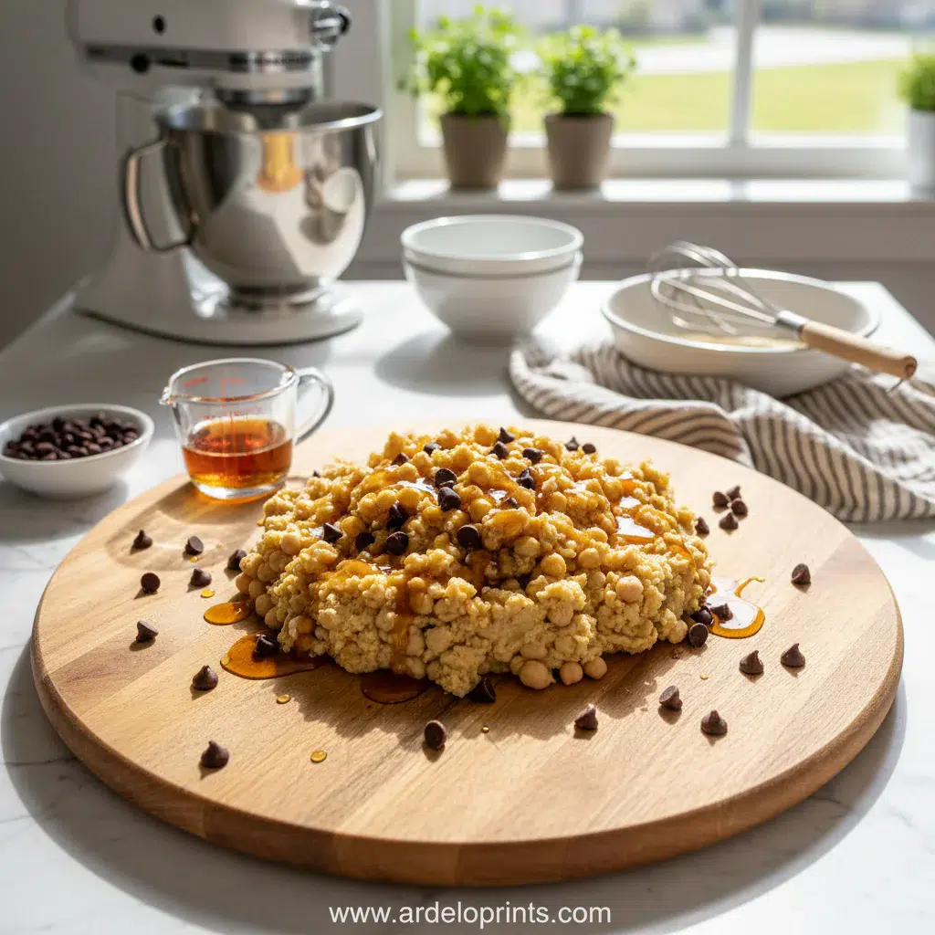 Healthy Chickpea Cookie Dough: Edible & Low Calorie - ingredients preparation
