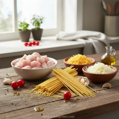 Crock Pot Cheesy Chicken Spaghetti: Easy Recipe - ingredients preparation