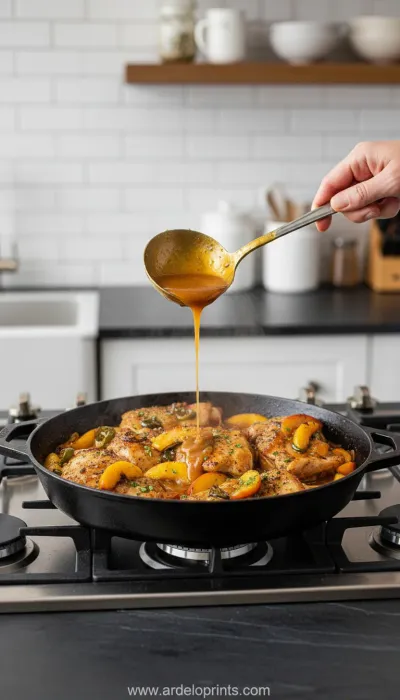 Jalapeno Peach Chicken: Spicy & Sweet - cooking process