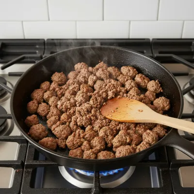 Easy Taco Recipe: The Dinner Board - cooking process