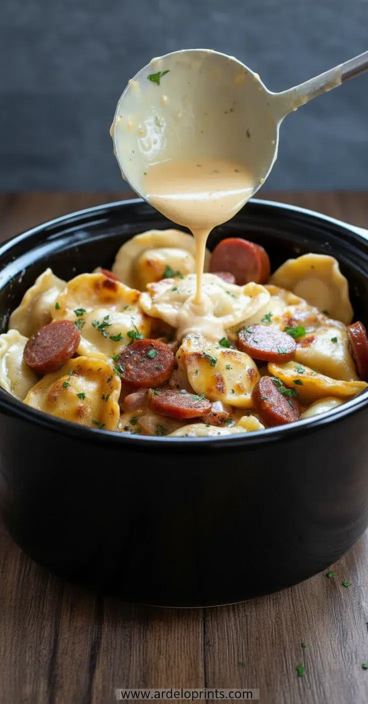 Crock Pot Pierogi Casserole: Easy Dinner - cooking process