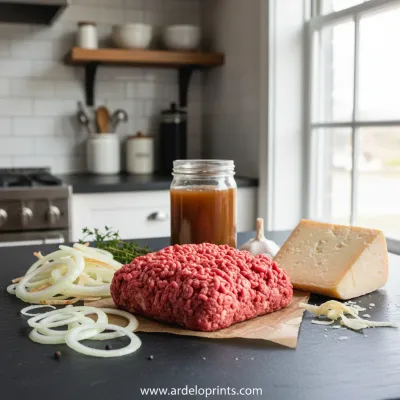 Crockpot French Onion Meatballs - ingredients preparation