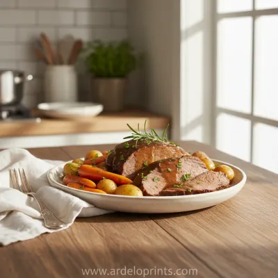 Hearty Crockpot Beef Stew - ready to serve