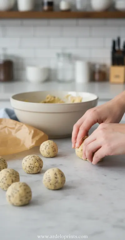 Lemon Poppy Seed Energy Bites - cooking process